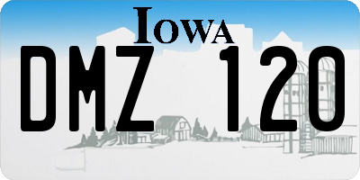 IA license plate DMZ120