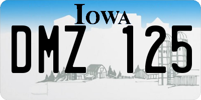 IA license plate DMZ125