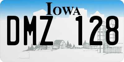 IA license plate DMZ128