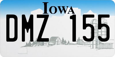 IA license plate DMZ155
