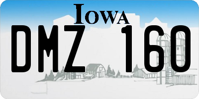 IA license plate DMZ160