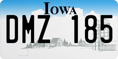 IA license plate DMZ185