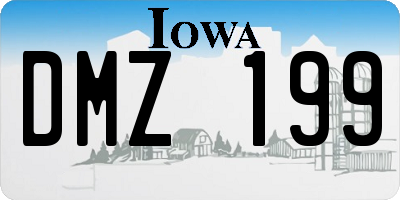 IA license plate DMZ199
