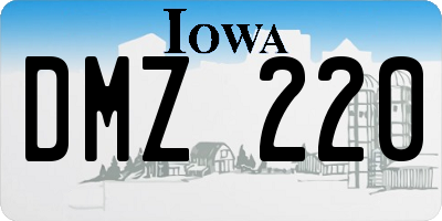 IA license plate DMZ220