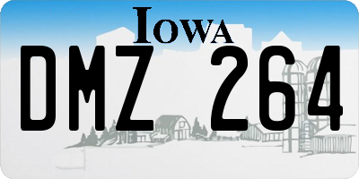 IA license plate DMZ264