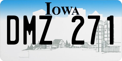 IA license plate DMZ271