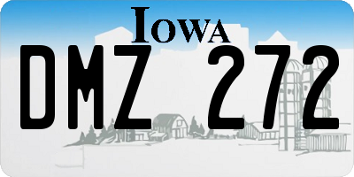 IA license plate DMZ272