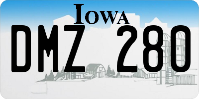 IA license plate DMZ280