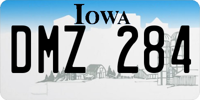 IA license plate DMZ284
