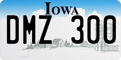 IA license plate DMZ300