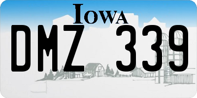 IA license plate DMZ339