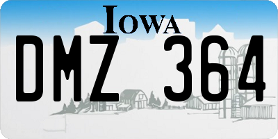 IA license plate DMZ364