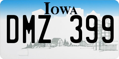 IA license plate DMZ399