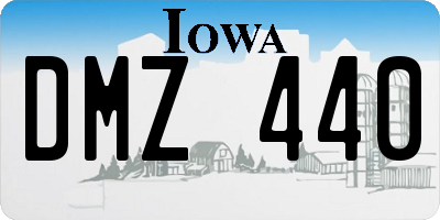 IA license plate DMZ440