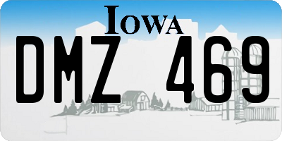 IA license plate DMZ469