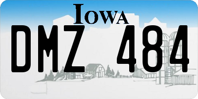 IA license plate DMZ484