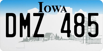 IA license plate DMZ485