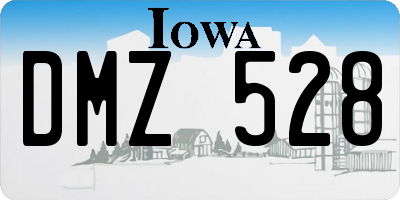 IA license plate DMZ528