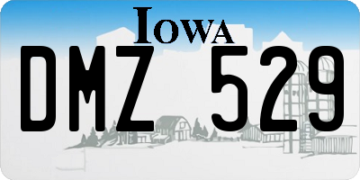 IA license plate DMZ529