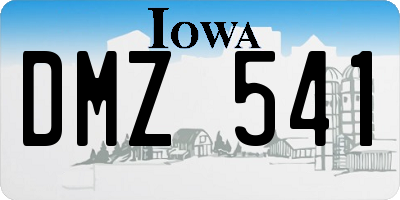 IA license plate DMZ541