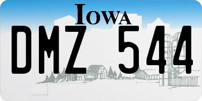 IA license plate DMZ544