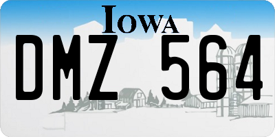 IA license plate DMZ564