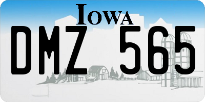 IA license plate DMZ565