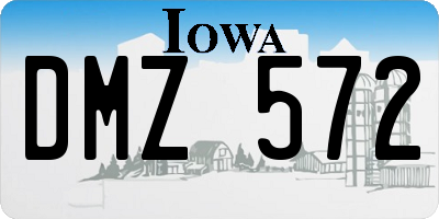 IA license plate DMZ572