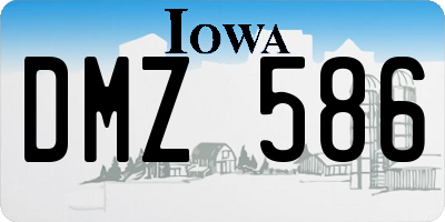 IA license plate DMZ586