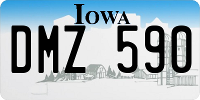 IA license plate DMZ590