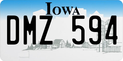 IA license plate DMZ594