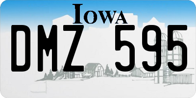 IA license plate DMZ595