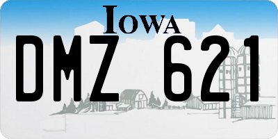 IA license plate DMZ621