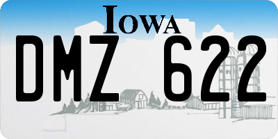 IA license plate DMZ622