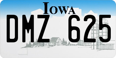 IA license plate DMZ625