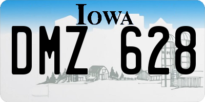 IA license plate DMZ628