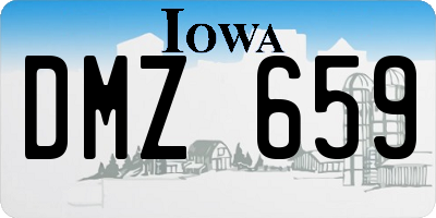 IA license plate DMZ659