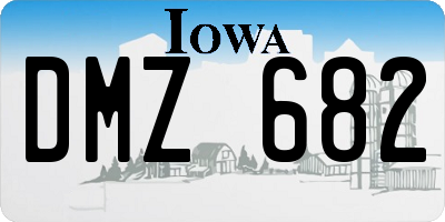 IA license plate DMZ682