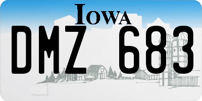 IA license plate DMZ683