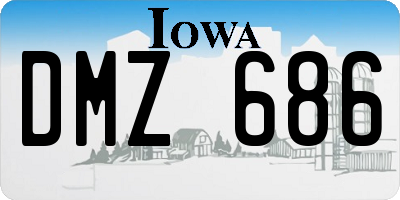 IA license plate DMZ686