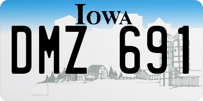 IA license plate DMZ691