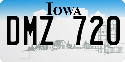 IA license plate DMZ720