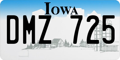 IA license plate DMZ725