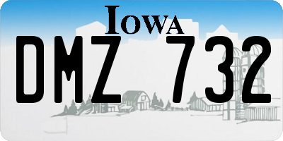 IA license plate DMZ732