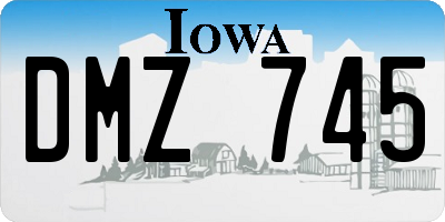 IA license plate DMZ745