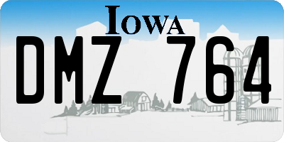 IA license plate DMZ764