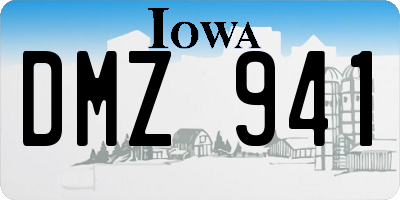 IA license plate DMZ941
