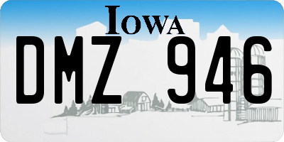 IA license plate DMZ946