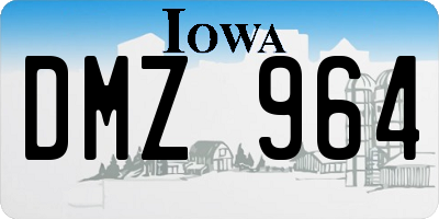 IA license plate DMZ964