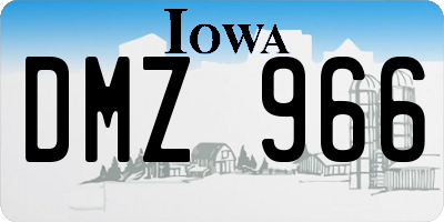 IA license plate DMZ966